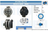 Dinamo BMW 180A 215.564.180.210 Bosch