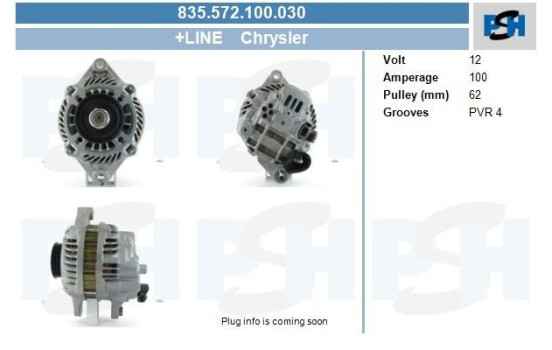 Dinamo Chrysler 100A 835.572.100.030 PlusLine, Imagen 4