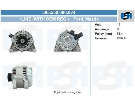Dinamo Ford 80A 595.550.080.024 PlusLine