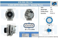 Dinamo Scania 100A 916.509.100.134 PlusLine