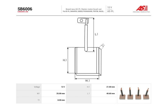 Escobilla de carbón, motor de arranque, Imagen 2