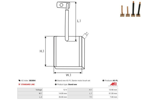 Escobilla de carbón, motor de arranque, Imagen 2