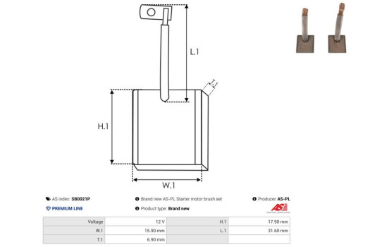 Escobilla de carbón, motor de arranque, Imagen 2