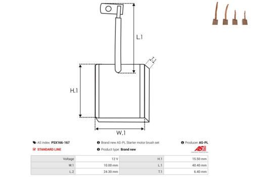 Escobilla de carbón, motor de arranque, Imagen 2
