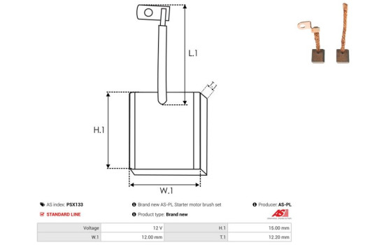 Escobilla de carbón, motor de arranque, Imagen 2