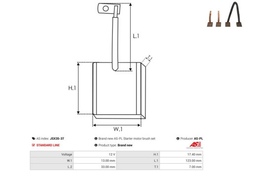 Escobilla de carbón, motor de arranque, Imagen 2