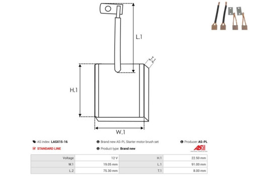 Escobilla de carbón, motor de arranque, Imagen 2