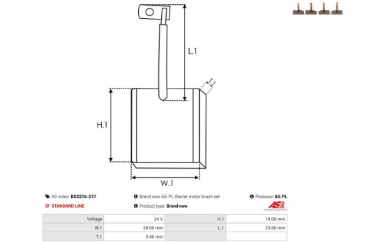 Escobilla de carbón, motor de arranque, Imagen 2