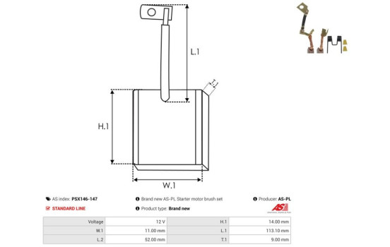 Escobilla de carbón, motor de arranque, Imagen 2