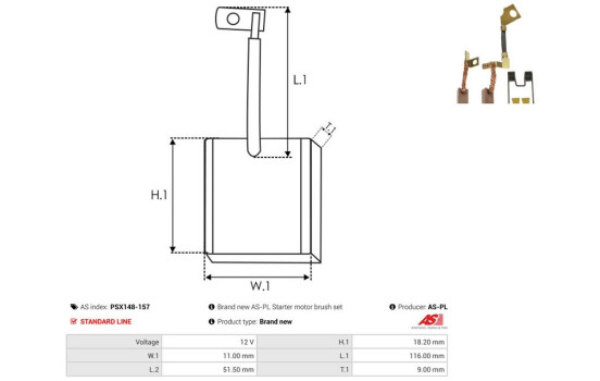 Escobilla de carbón, motor de arranque, Imagen 2