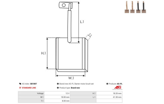 Escobilla de carbón, motor de arranque, Imagen 2