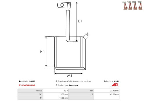Escobilla de carbón, motor de arranque, Imagen 2