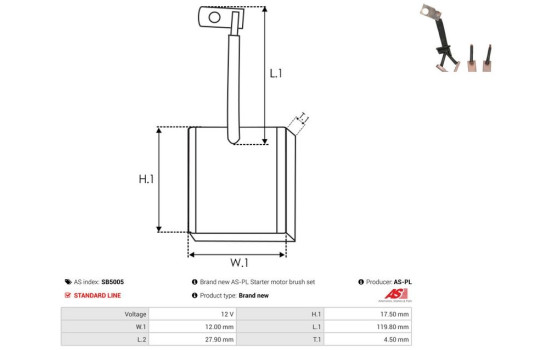 Escobilla de carbón, motor de arranque, Imagen 2