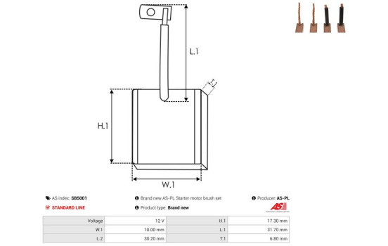 Escobilla de carbón, motor de arranque, Imagen 2
