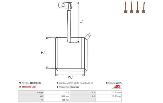 Escobilla de carbón, motor de arranque, Imagen 2