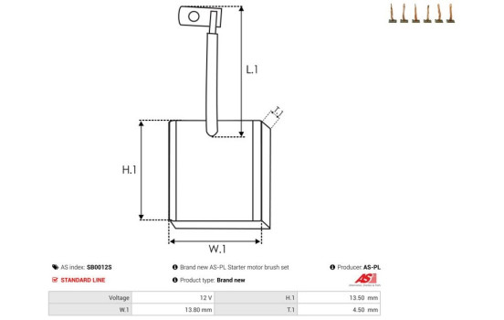 Escobilla de carbón, motor de arranque, Imagen 2