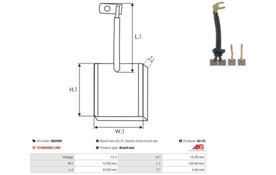 Escobilla de carbón, motor de arranque, Imagen 2
