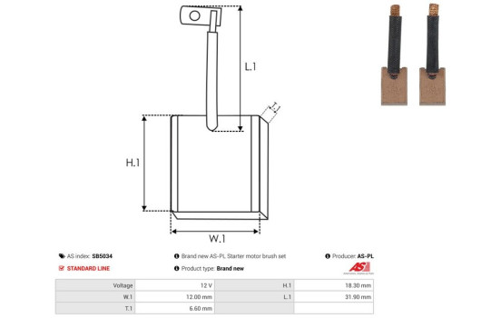 Escobilla de carbón, motor de arranque, Imagen 2
