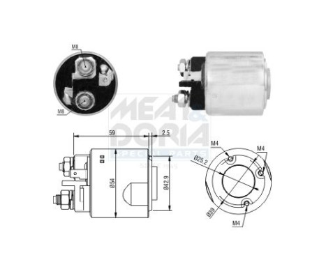 Interruptor de solenoide, motor de arranque