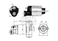 Interruptor de solenoide, motor de arranque