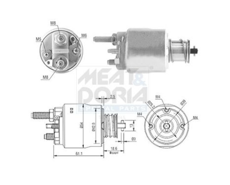 Interruptor de solenoide, motor de arranque