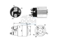 Interruptor de solenoide, motor de arranque