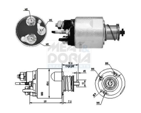 Interruptor de solenoide, motor de arranque