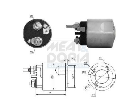 Interruptor de solenoide, motor de arranque