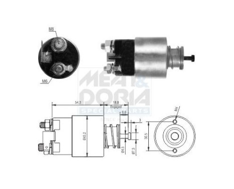 Interruptor de solenoide, motor de arranque