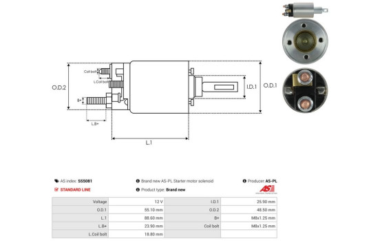 Interruptor de solenoide, motor de arranque, Imagen 4