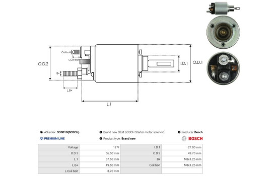 Interruptor de solenoide, motor de arranque, Imagen 4