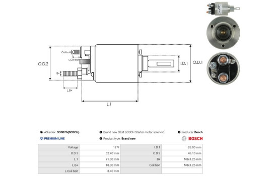 Interruptor de solenoide, motor de arranque, Imagen 4