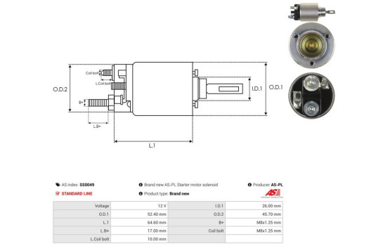 Interruptor de solenoide, motor de arranque, Imagen 4