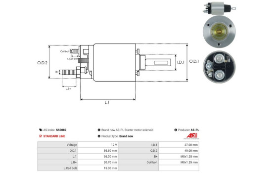 Interruptor de solenoide, motor de arranque, Imagen 4