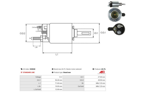 Interruptor de solenoide, motor de arranque, Imagen 4