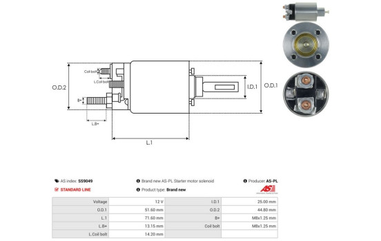 Interruptor de solenoide, motor de arranque, Imagen 4