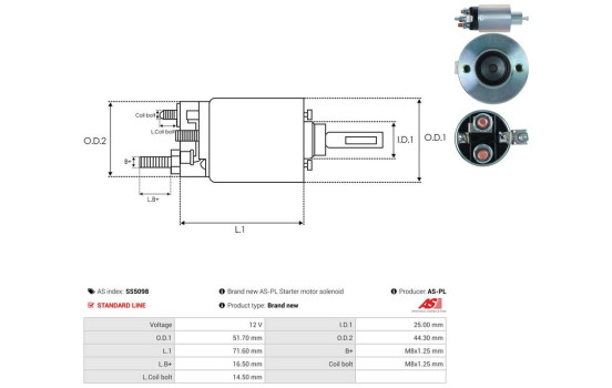Interruptor de solenoide, motor de arranque, Imagen 4