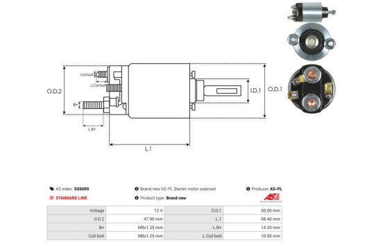 Interruptor de solenoide, motor de arranque, Imagen 4