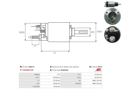 Interruptor de solenoide, motor de arranque, Imagen 4