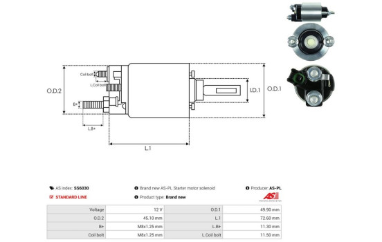 Interruptor de solenoide, motor de arranque, Imagen 4