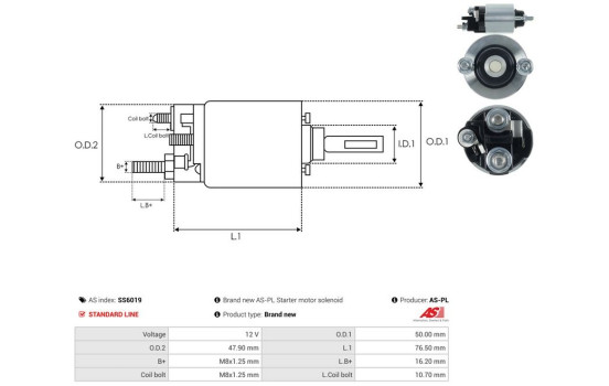 Interruptor de solenoide, motor de arranque, Imagen 4