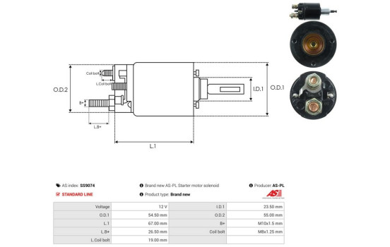 Interruptor de solenoide, motor de arranque, Imagen 4