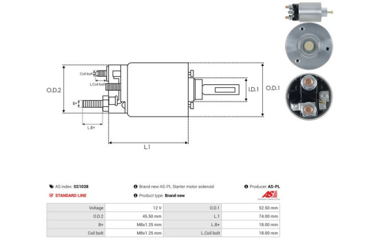 Interruptor de solenoide, motor de arranque, Imagen 4
