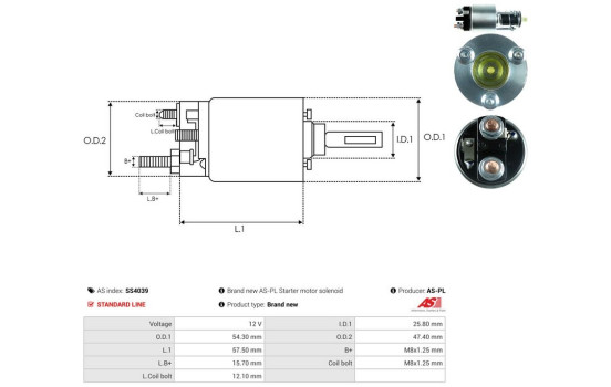 Interruptor de solenoide, motor de arranque, Imagen 4