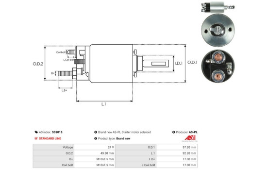 Interruptor de solenoide, motor de arranque, Imagen 4