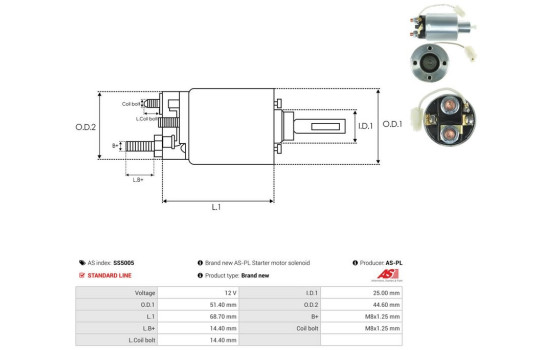 Interruptor de solenoide, motor de arranque, Imagen 4