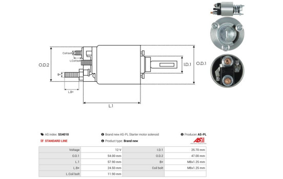 Interruptor de solenoide, motor de arranque, Imagen 4
