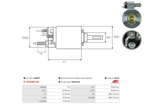Interruptor de solenoide, motor de arranque, Imagen 4