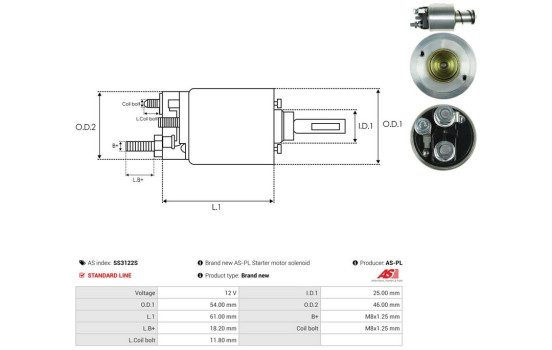 Interruptor de solenoide, motor de arranque, Imagen 4