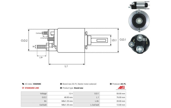 Interruptor de solenoide, motor de arranque, Imagen 4